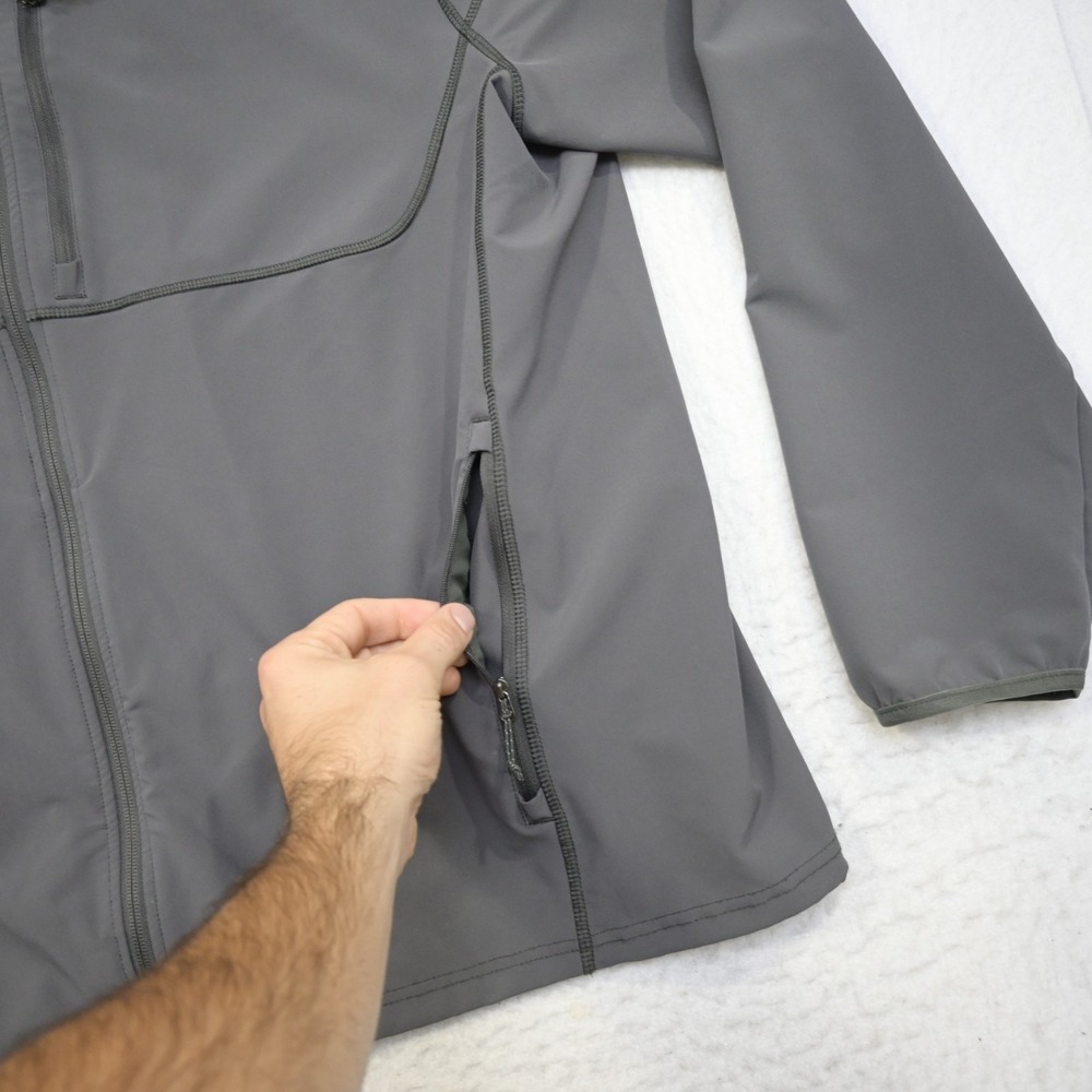 Eddie Bauer Full Zip Hiking Jacket Gray Long Sleeve W/ Pockets Mens Size 2XL XXL - Picture 6 of 11
